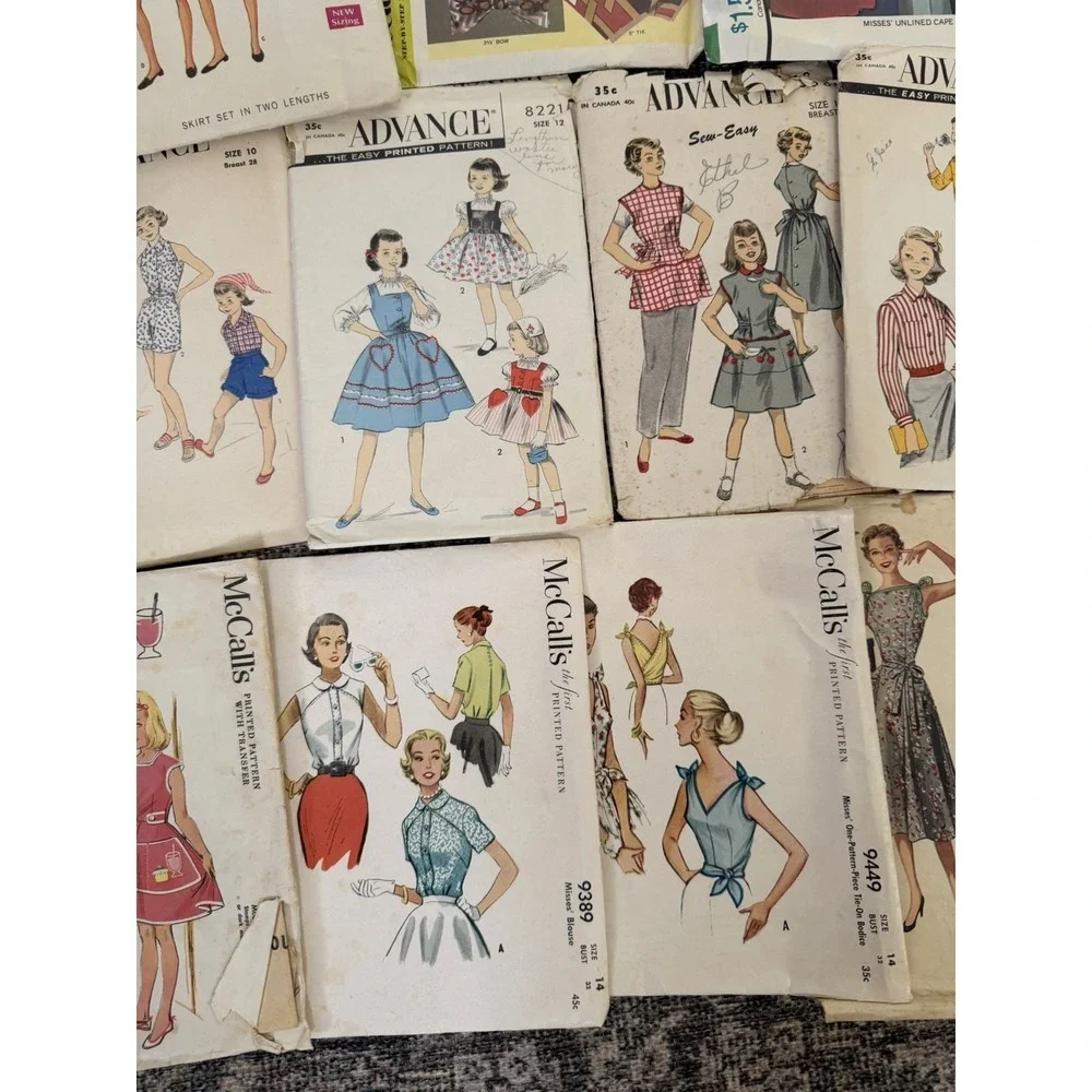 Lot 100+ Vintage Sewing Patterns 50s 60s 70's 80s McCalls Dresses Baby Halloween